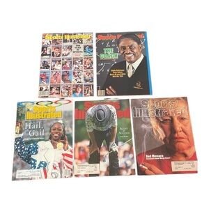Rare 1984-1996 Lot Of 5 Mixed Sports Illustrated Golf, Football,Track Magazine’s